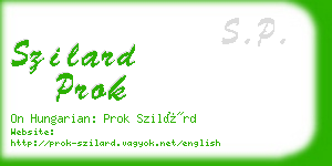szilard prok business card